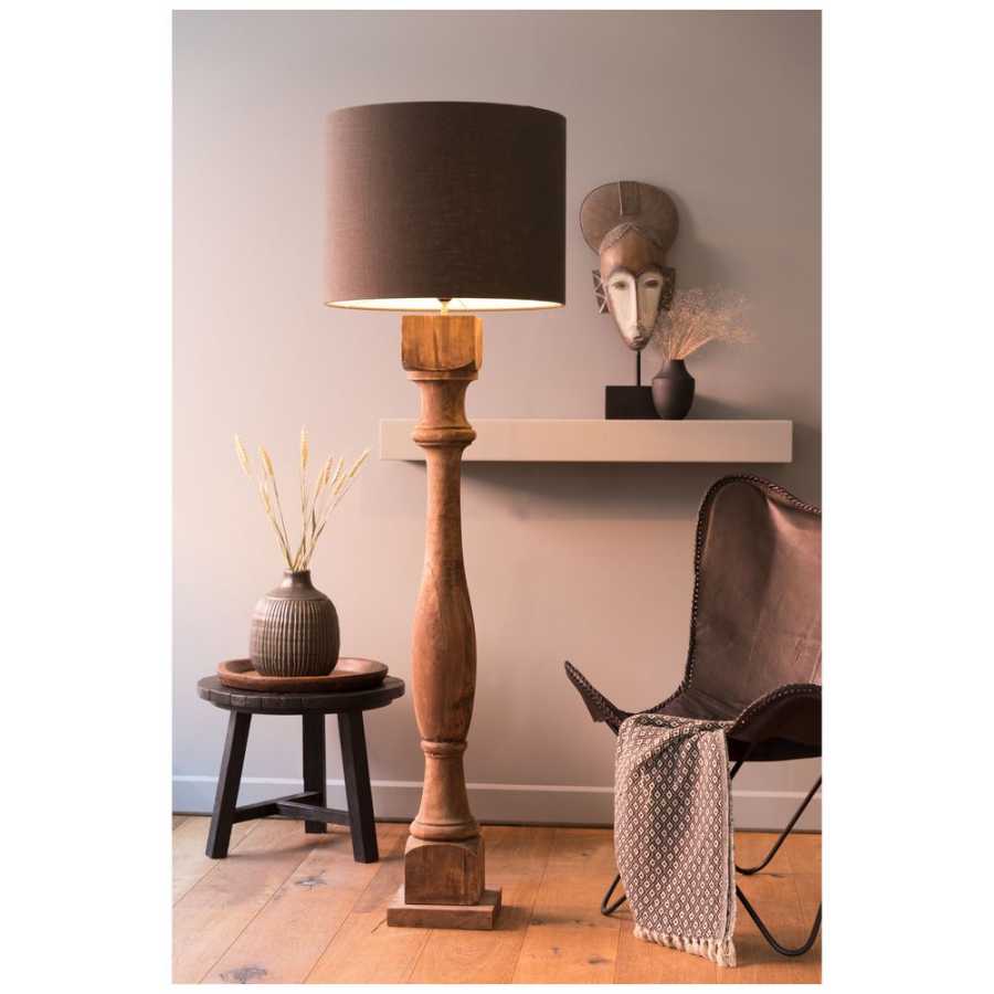 Light and Living Robbia Floor Lamp Base - Brown