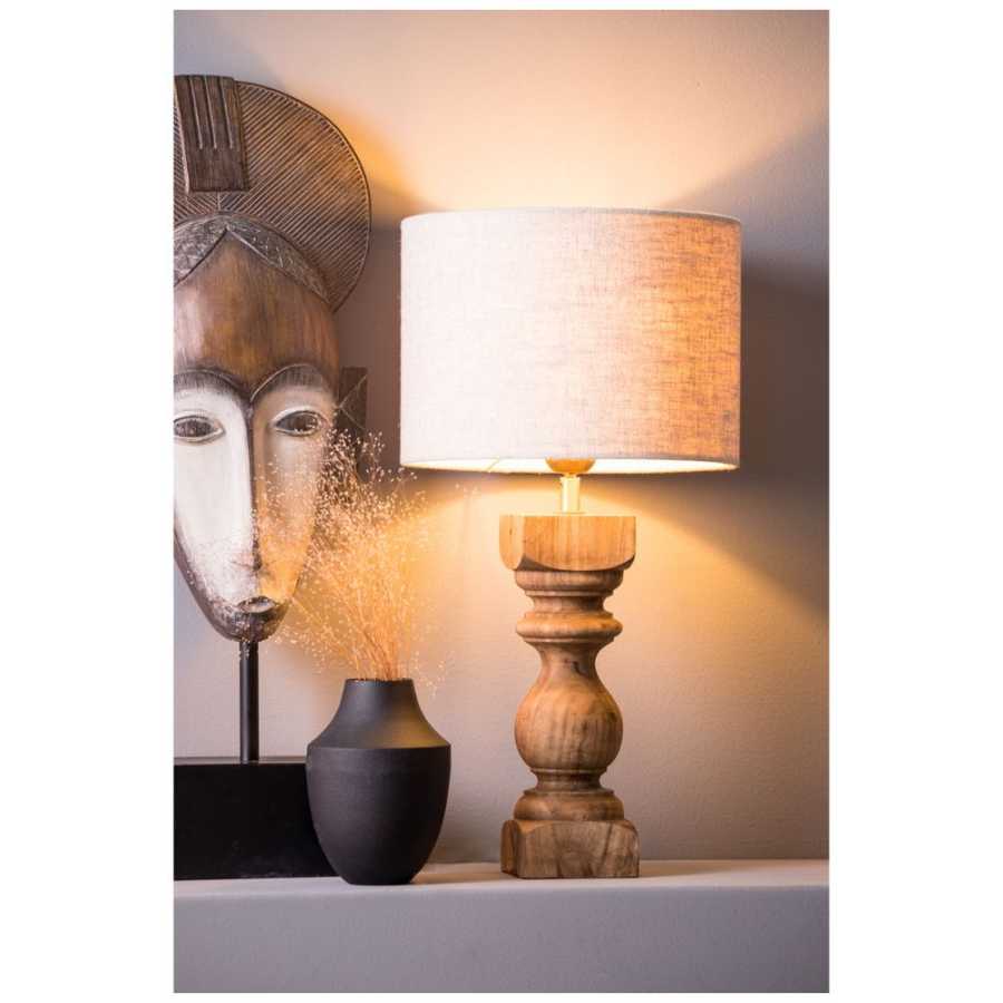 Light and Living Cumani Table Lamp Base - Brown - Small