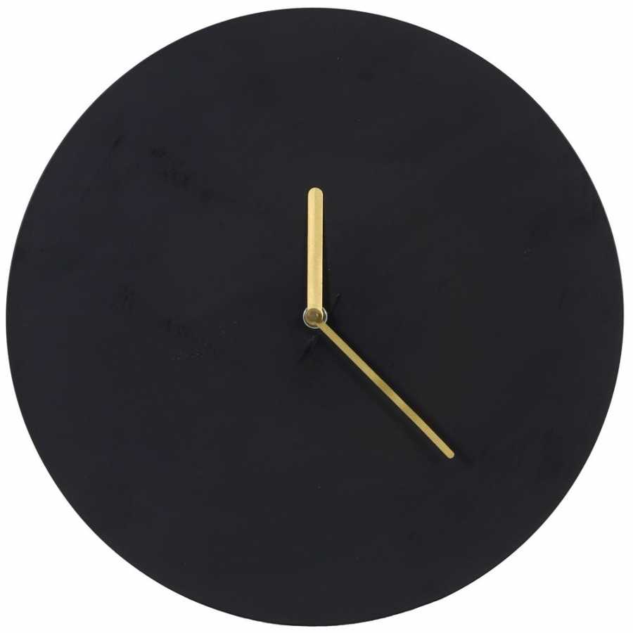 Light and Living Waiwo Round Wall Clock - Black