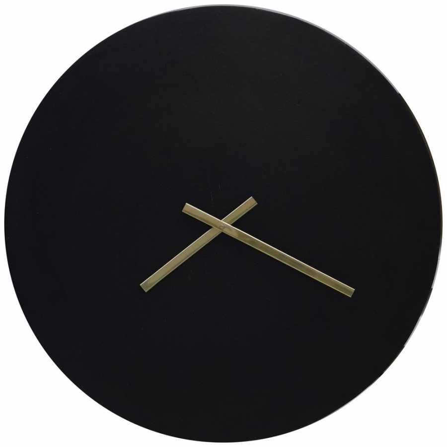 Light and Living Licola Round Wall Clock - Black