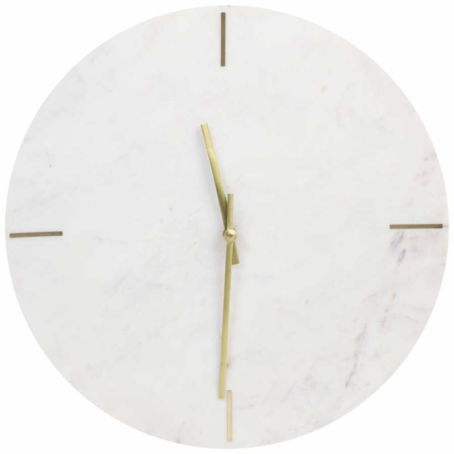Light and Living Moreno Round Wall Clock - White