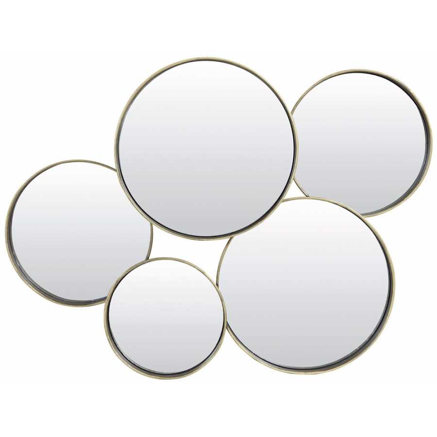 Light and Living Sianna Round Wall Mirrors - Set of 5 - Bronze