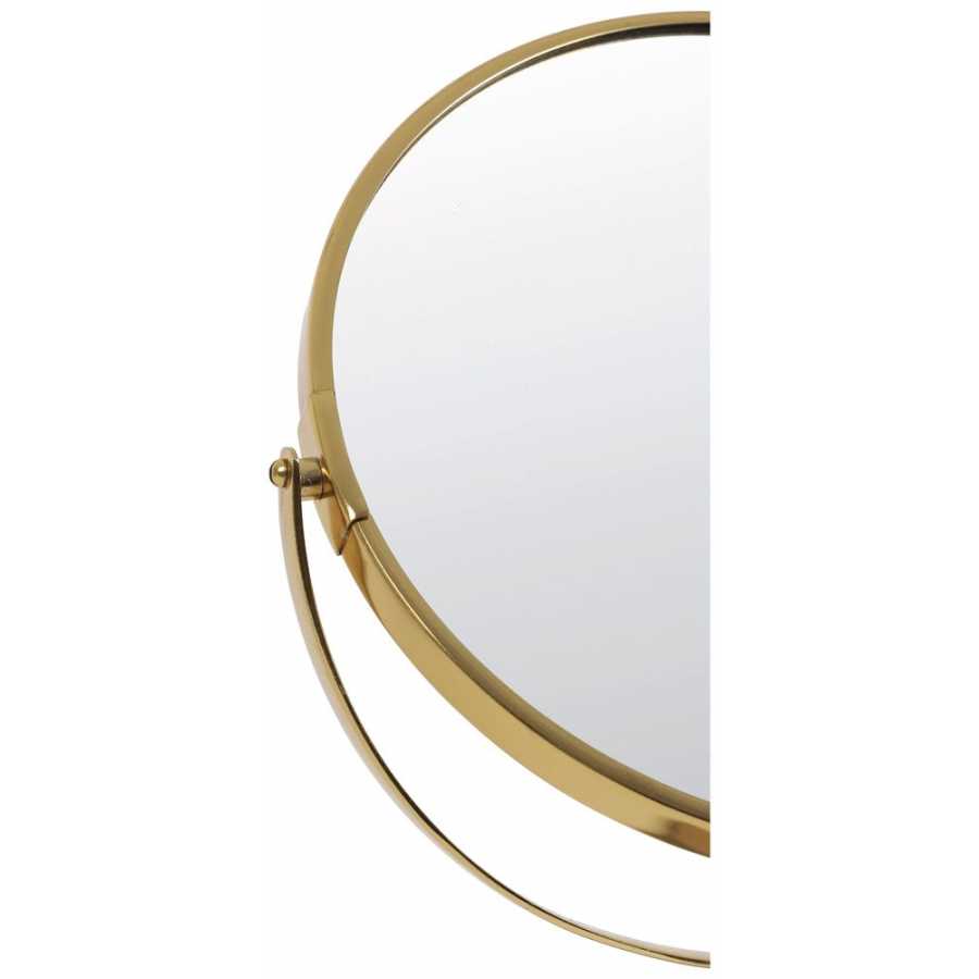 Light and Living Riesco Round Mirror - White & Gold