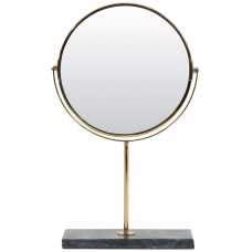 Light and Living Riesco Round Mirror - Green & Gold
