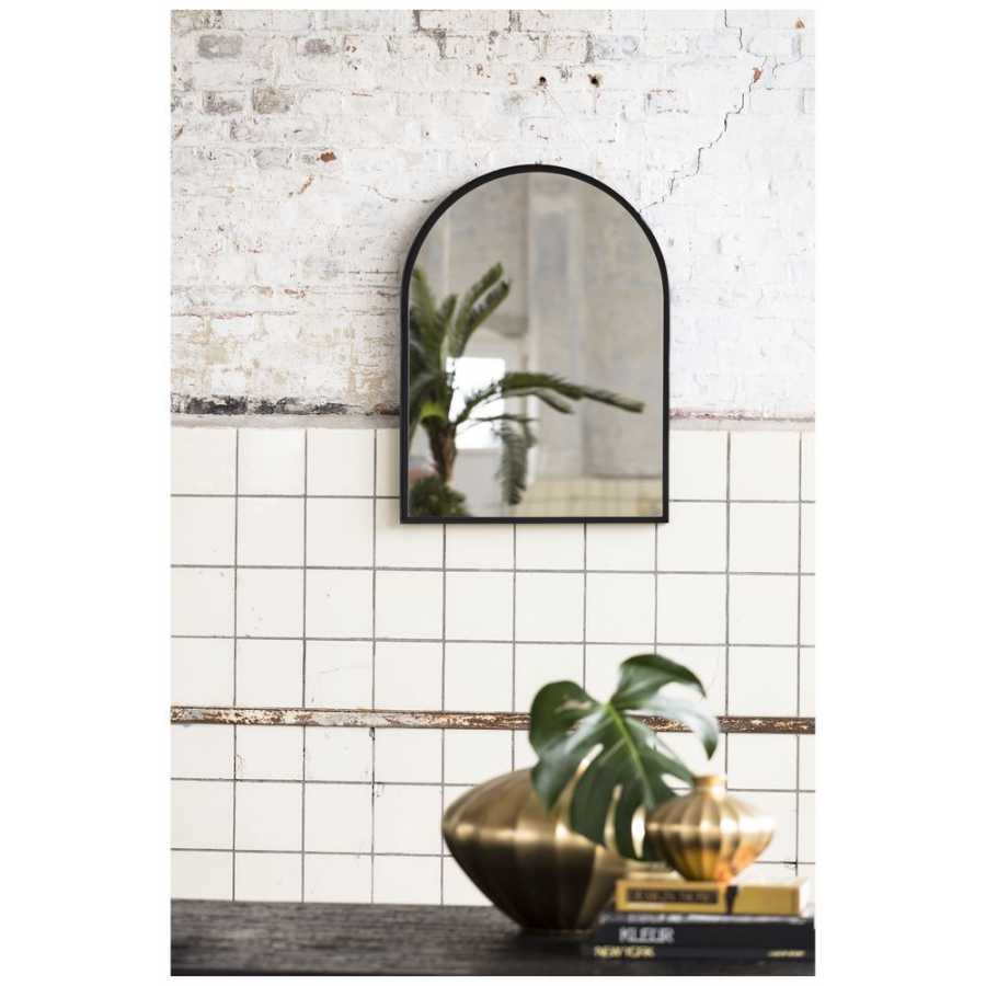 Light and Living Feres Arch Wall Mirror - Black - Small
