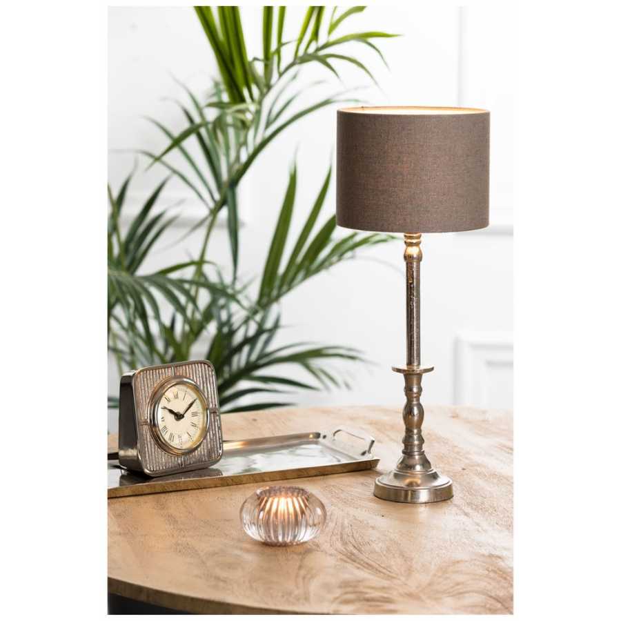 Light and Living Babar Table Lamp Base - Nickel - Small