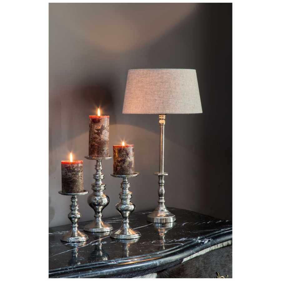 Light and Living Babar Table Lamp Base - Nickel - Medium