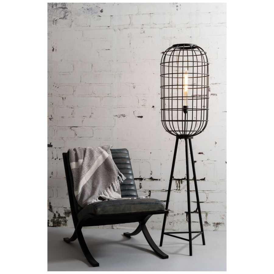 Light and Living Toah Floor Lamp - Black - Large