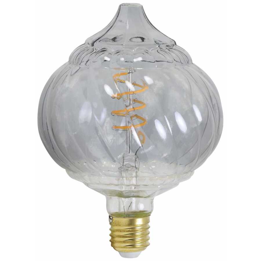 Light and Living Baroque E27 4W Dimmable LED Small Globe Deco Light Bulb - Smoke