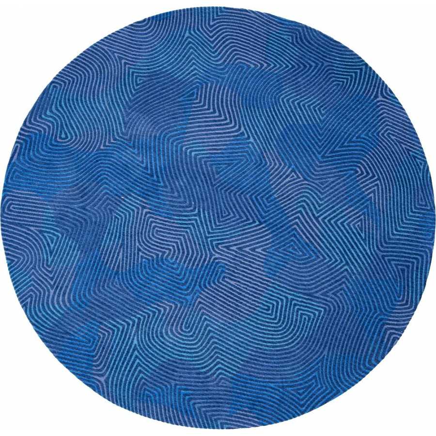 Louis De Poortere Meditation Coral Round Rug - 9225 Blue Lagoon