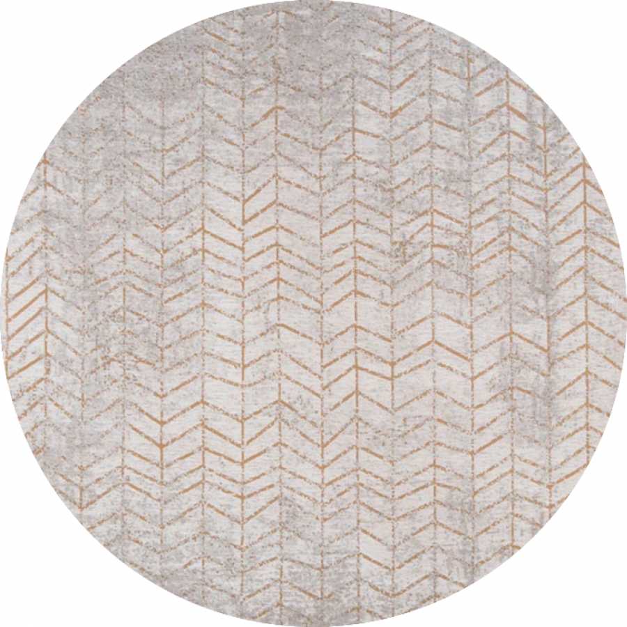 Louis De Poortere Mad Men Jacobs Ladder Round Rug - 8928 Central Yellow