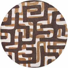 Louis De Poortere Craft Kuba Round Rug - 9335 Bison