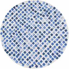 Louis De Poortere Craft Cobblestone Round Rug - 9348 Amparo Blues