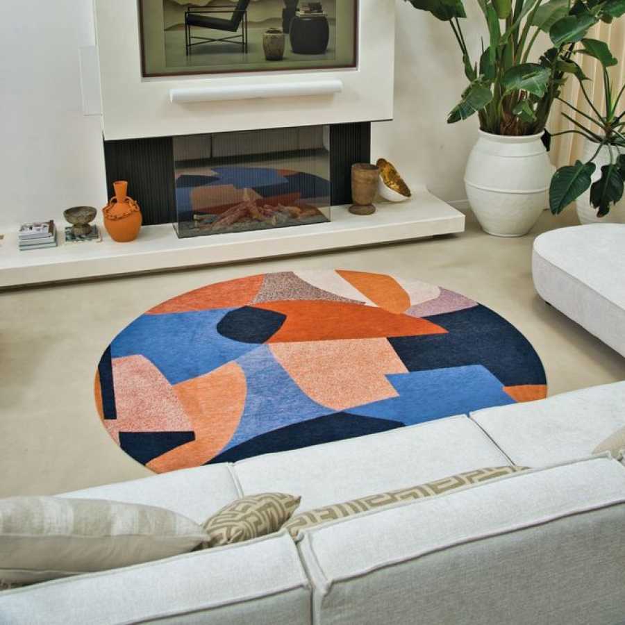 Louis De Poortere Gallery Shapes Round Rug - 9368 Carpe Diem