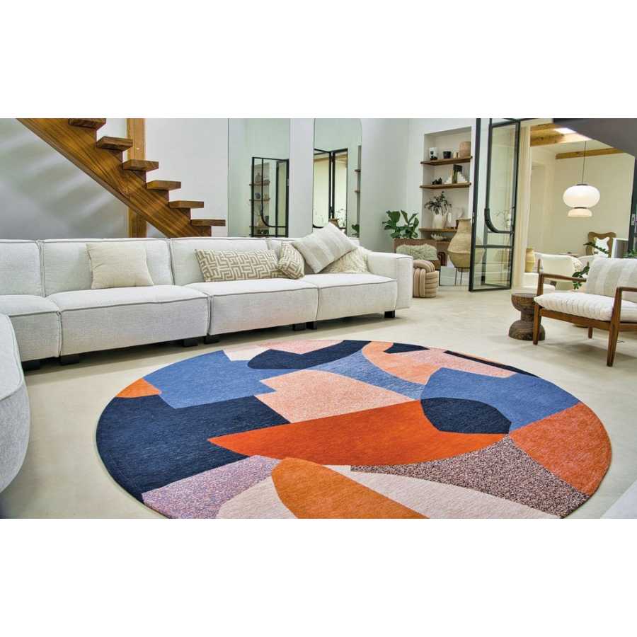 Louis De Poortere Gallery Shapes Round Rug - 9368 Carpe Diem