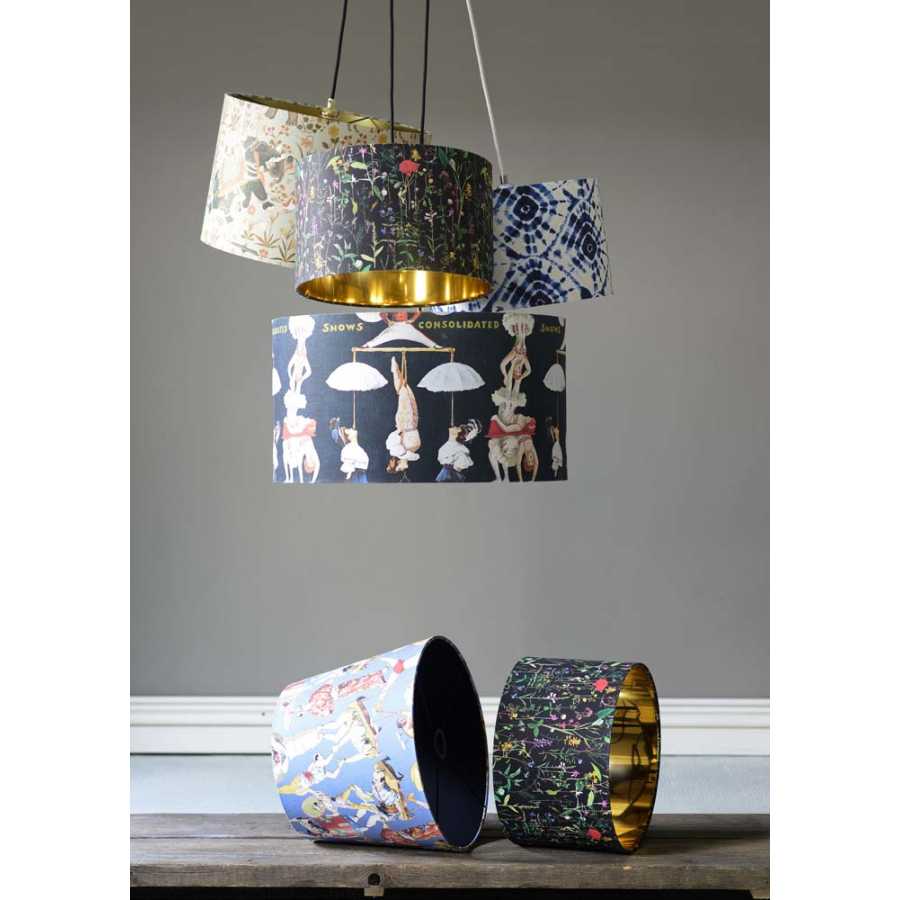 MINDTHEGAP Asian Circus Blue Cone Floor and Table Lampshades