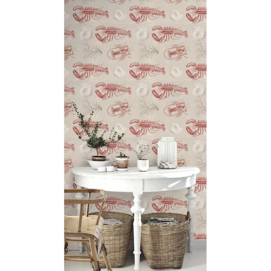 MIND THE GAP Lobster Taupe Wallpaper