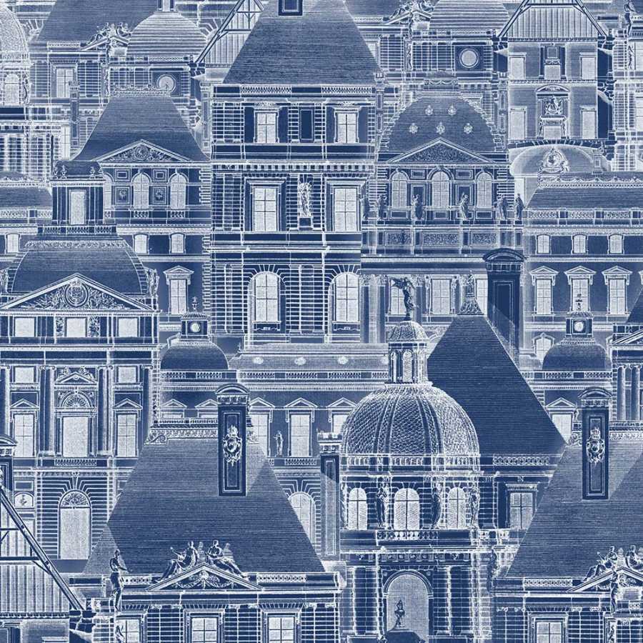 MIND THE GAP Louvre Blue Wallpaper