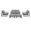 Maze Amalfi 6 Seater Outdoor Sofa Set With Rising Table - Grey