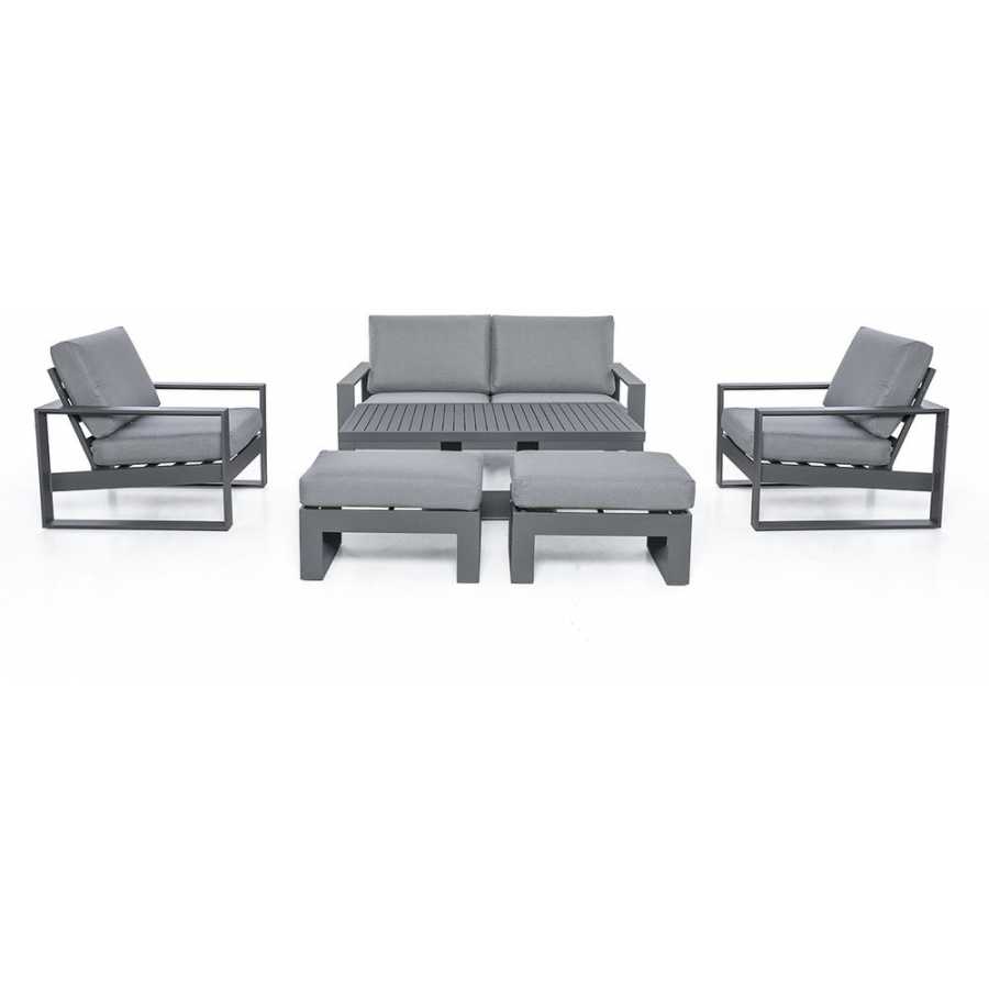 Maze Amalfi 6 Seater Outdoor Sofa Set With Rising Table - Grey