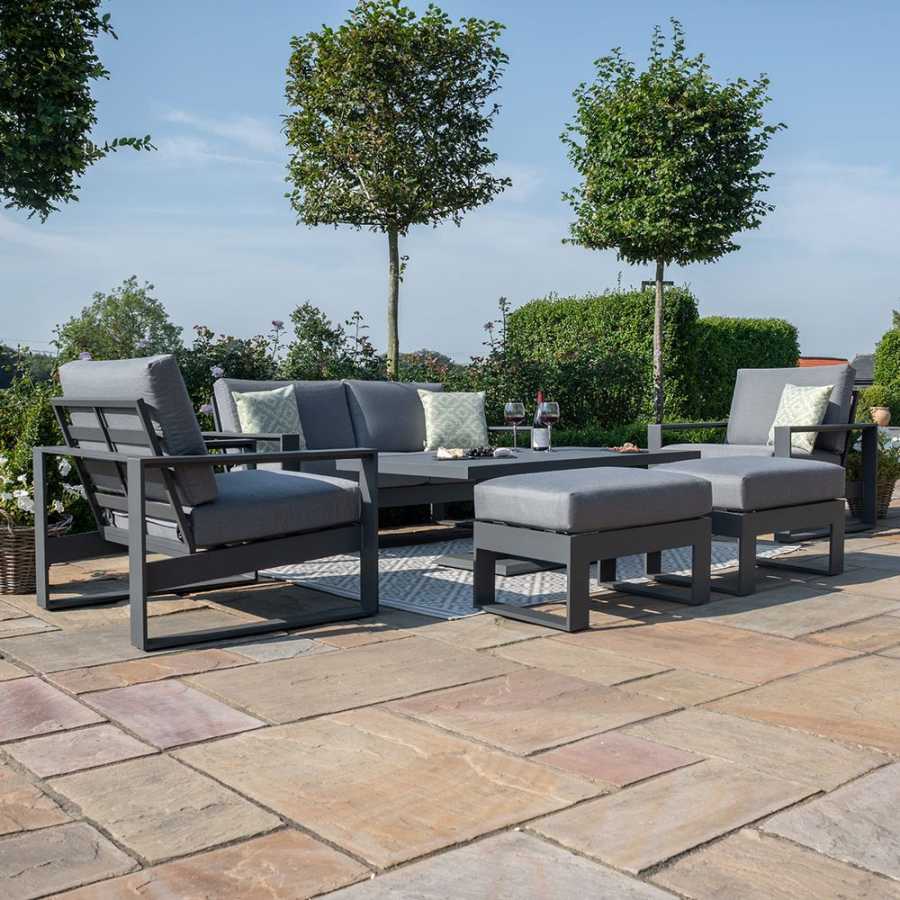 Maze Amalfi 6 Seater Outdoor Sofa Set With Rising Table - Grey