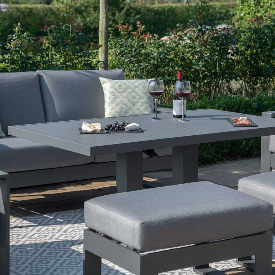 Maze Amalfi 6 Seater Outdoor Sofa Set With Rising Table - Grey