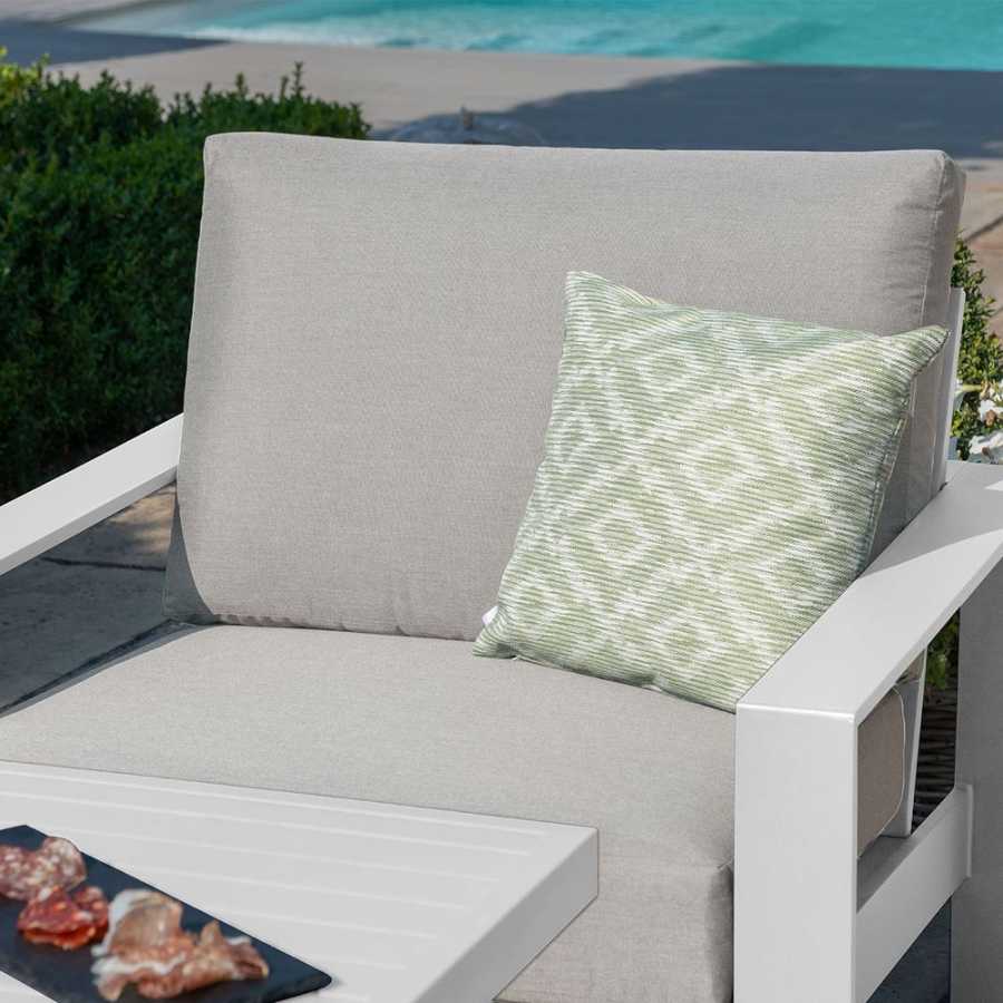 Maze Amalfi 6 Seater Outdoor Sofa Set With Rising Table - White