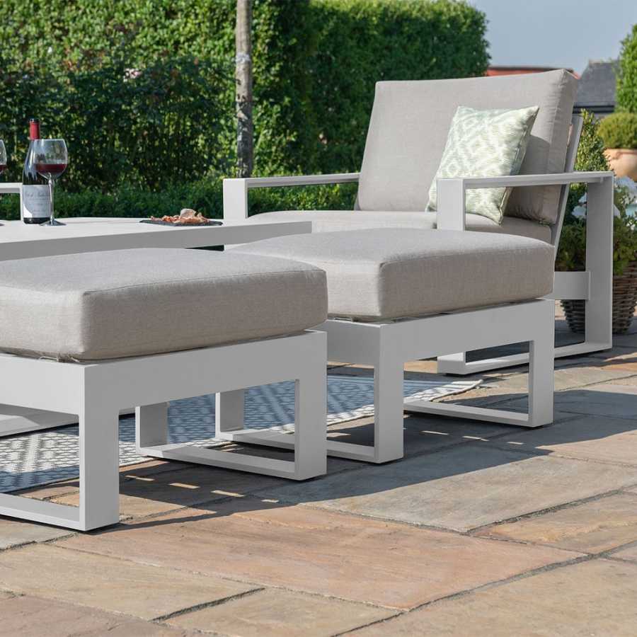 Maze Amalfi 6 Seater Outdoor Sofa Set With Rising Table - White