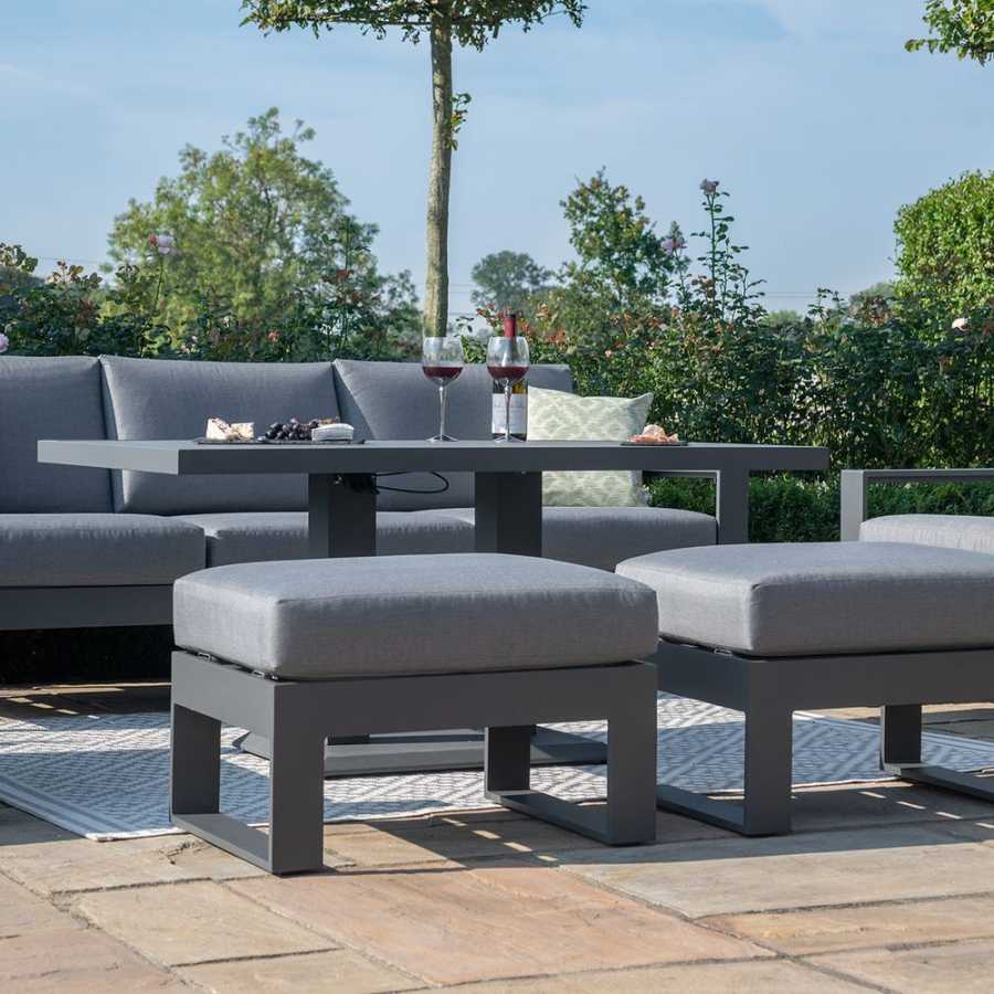 Maze Amalfi 7 Seater Outdoor Sofa Set With Rising Table - Grey