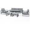 Maze Amalfi 7 Seater Outdoor Sofa Set With Rising Table - Grey