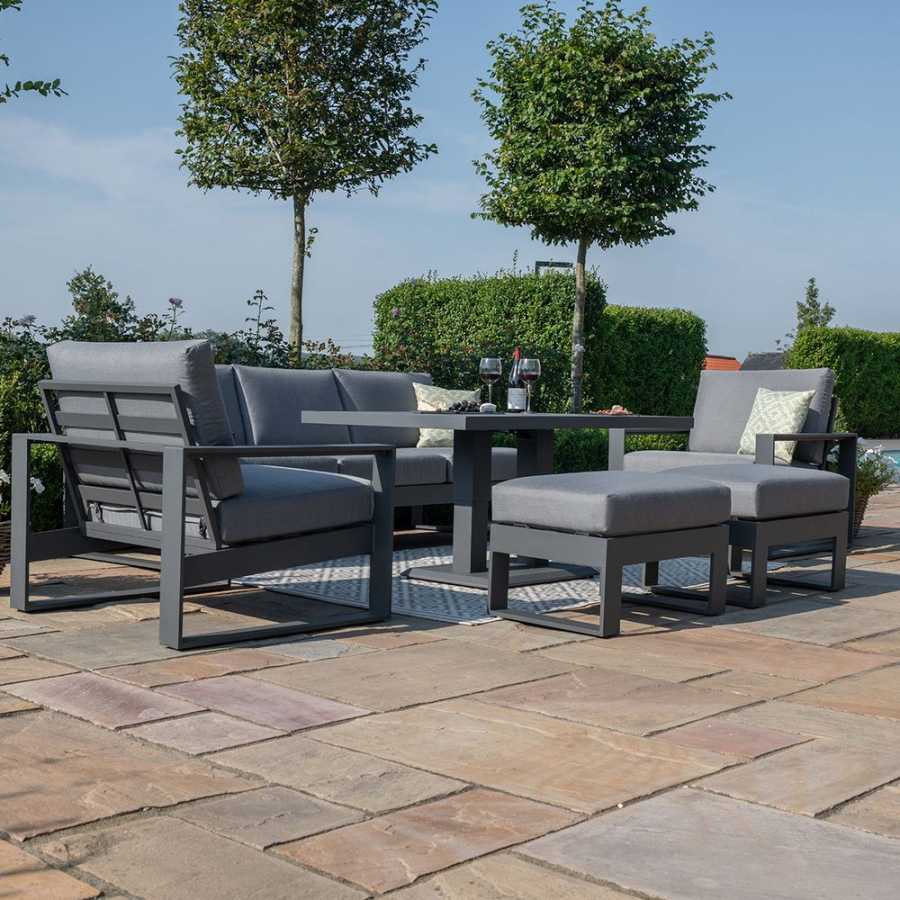 Maze Amalfi 7 Seater Outdoor Sofa Set With Rising Table - Grey