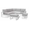 Maze Amalfi 7 Seater Outdoor Corner Sofa Set With Rising Table - White