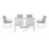 Maze Amalfi 6 Seater Outdoor Dining Set With Rising Table - White