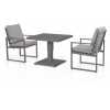 Maze Amalfi Outdoor Bistro Set With Rising Table - Grey