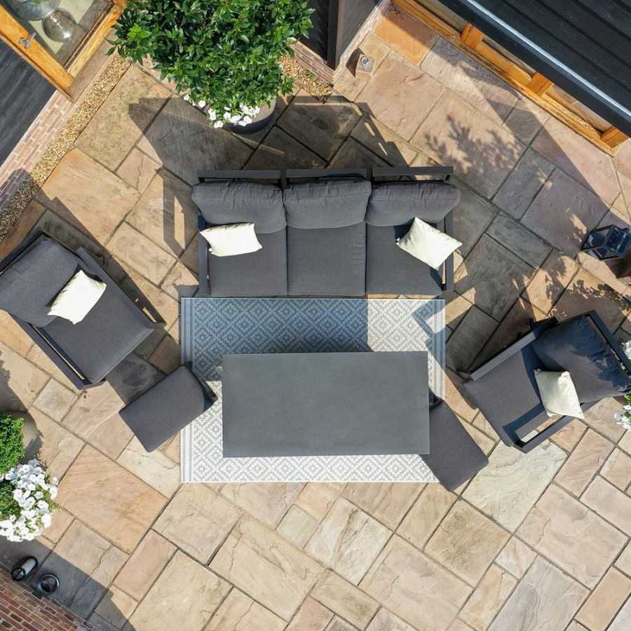 Maze Manhattan Outdoor Sofa Set With Rising Table