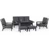 Maze Manhattan Outdoor Sofa Set With Fire Pit Table