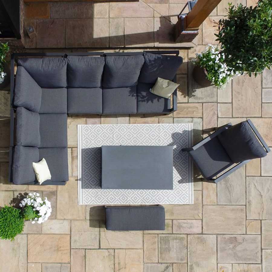 Maze Manhattan 10 Seater Outdoor Corner Sofa Set With Rising Table