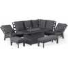 Maze Manhattan Outdoor Corner Sofa Set With Fire Pit Table