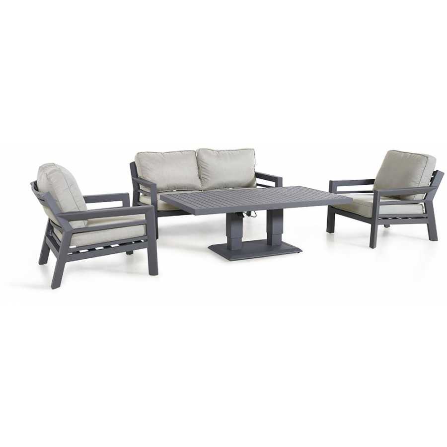 Maze New York Outdoor Sofa Set With Rising Table - Dove Grey
