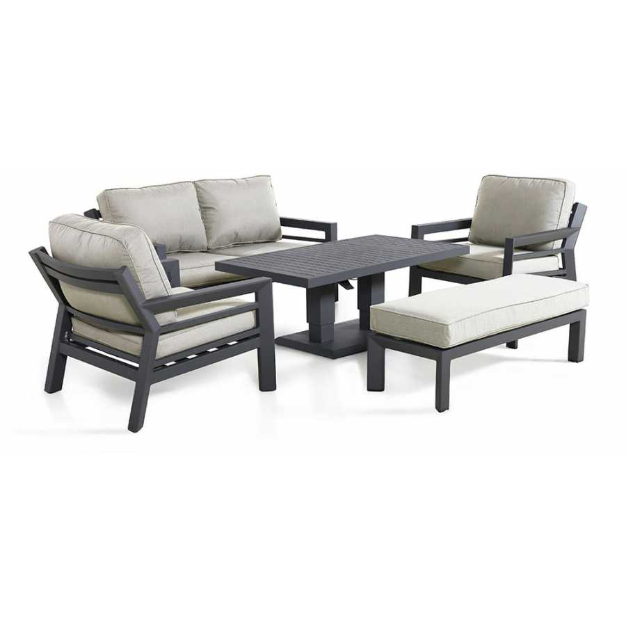 Maze New York Outdoor Sofa Set With Rising Table - Dove Grey