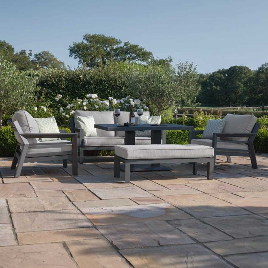 Maze New York Outdoor Sofa Set With Rising Table - Dove Grey