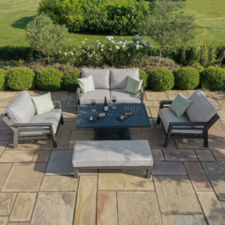 Maze New York Outdoor Sofa Set With Rising Table - Dove Grey