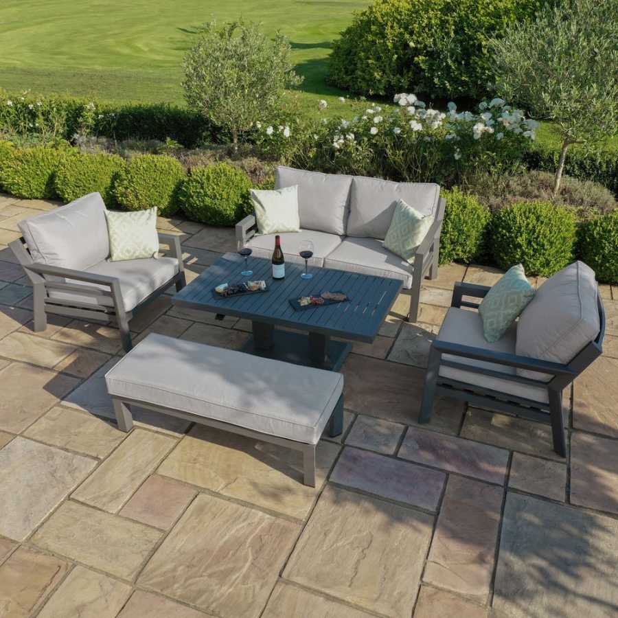 Maze New York Outdoor Sofa Set With Rising Table - Dove Grey