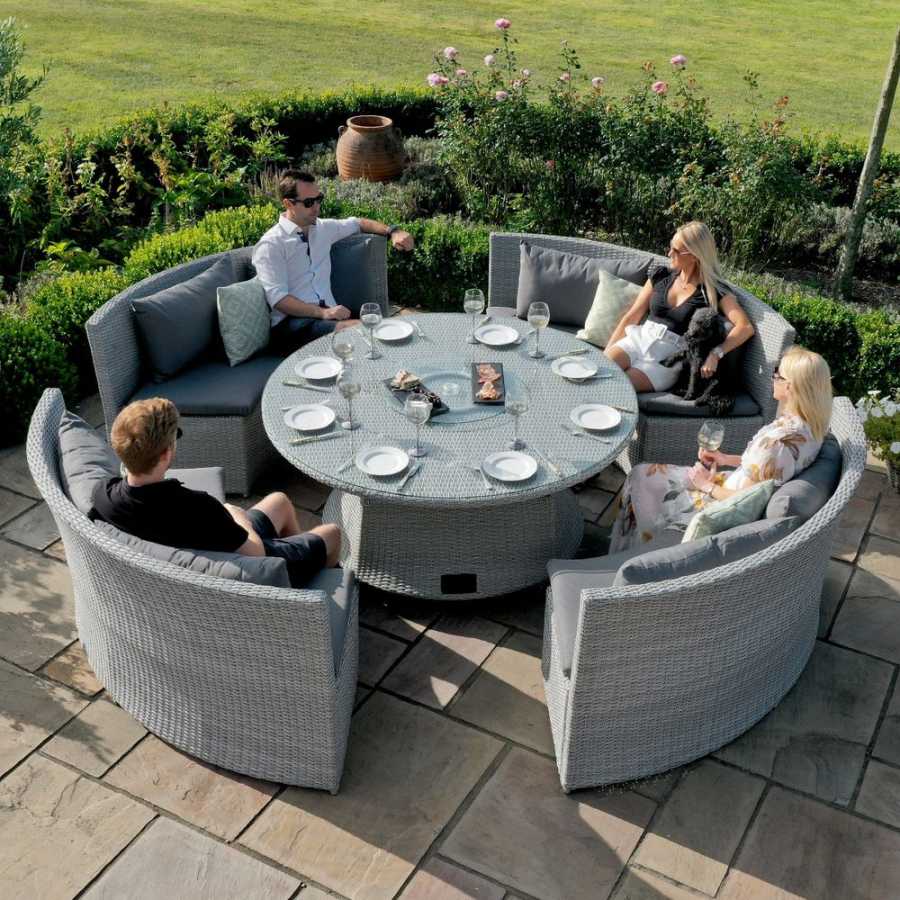 Maze Ascot Round 8 Seater Outdoor Dining Set