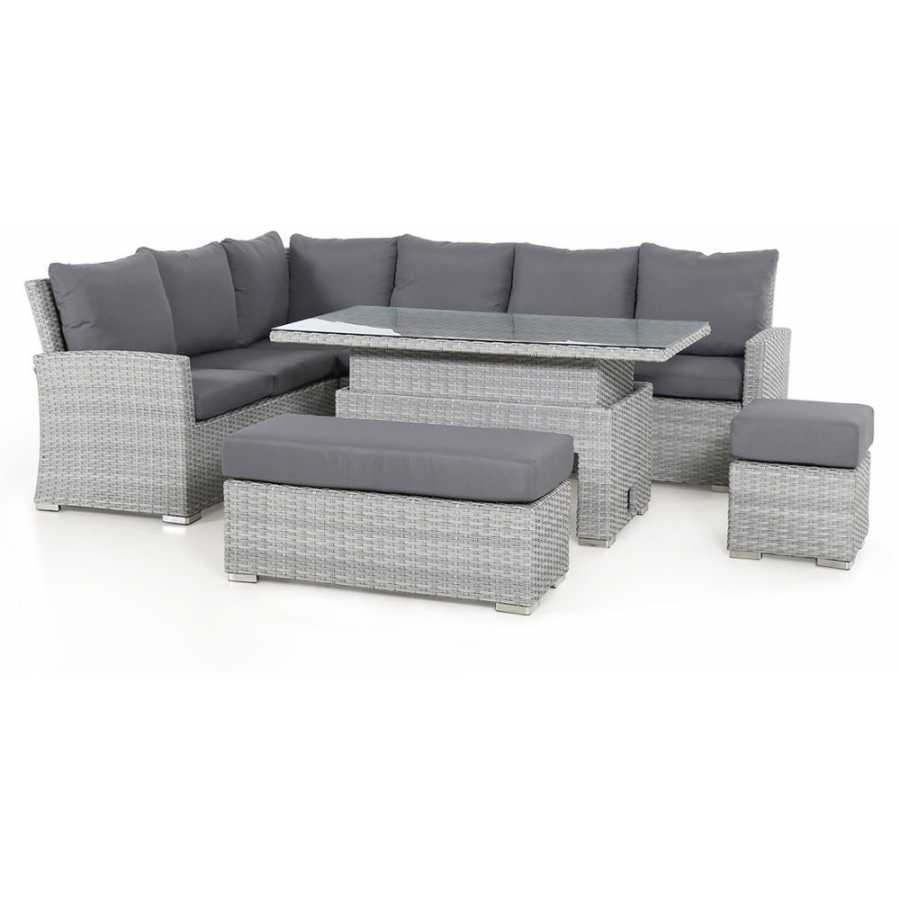 Maze Ascot 9 Seater Outdoor Corner Sofa Set With Rising Table