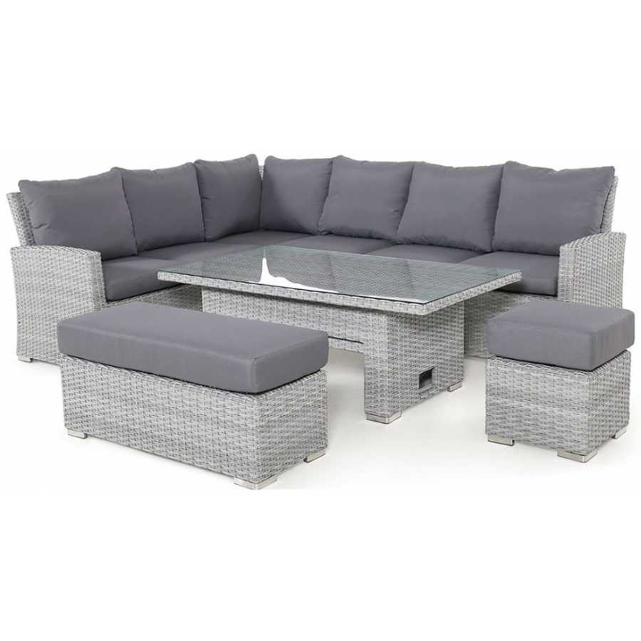 Maze Ascot 9 Seater Outdoor Corner Sofa Set With Rising Table