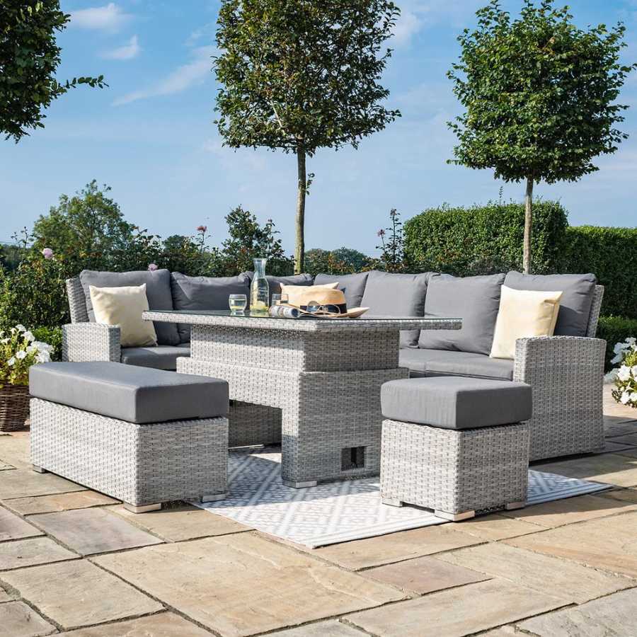 Maze Ascot 9 Seater Outdoor Corner Sofa Set With Rising Table