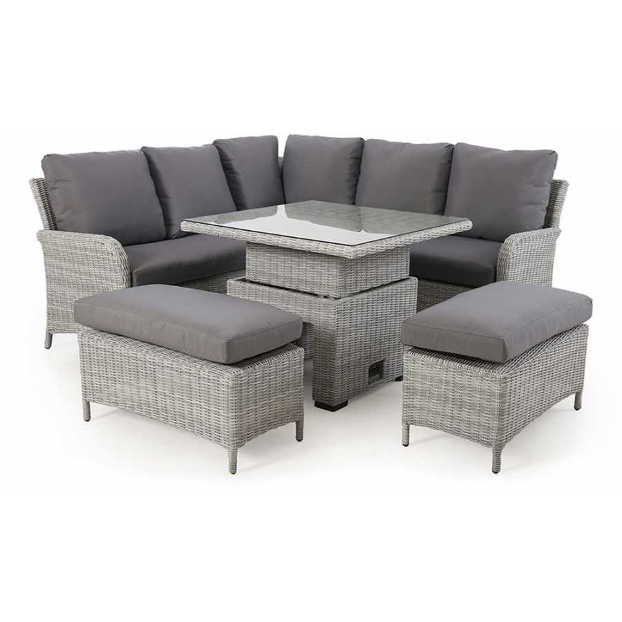 Maze Ascot 7 Seater Outdoor Corner Sofa Set With Rising Table