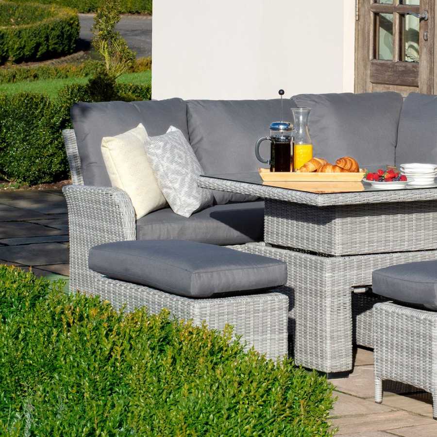 Maze Ascot 7 Seater Outdoor Corner Sofa Set With Rising Table