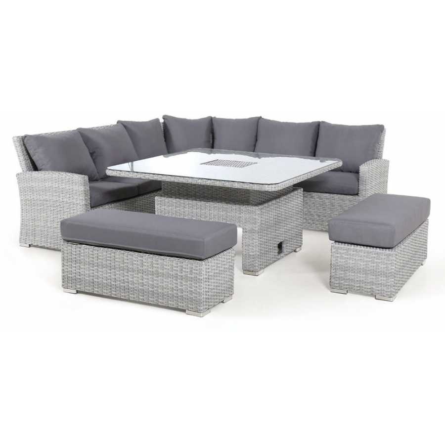 Maze Ascot 10 Seater Outdoor Corner Sofa Set With Rising Table